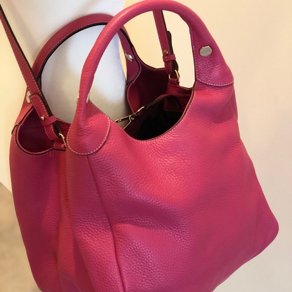 Bruno Magli Pink Fuchsia Leather Bag - Picture 6 of 12